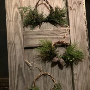 set of 3 very small grapevine wreaths